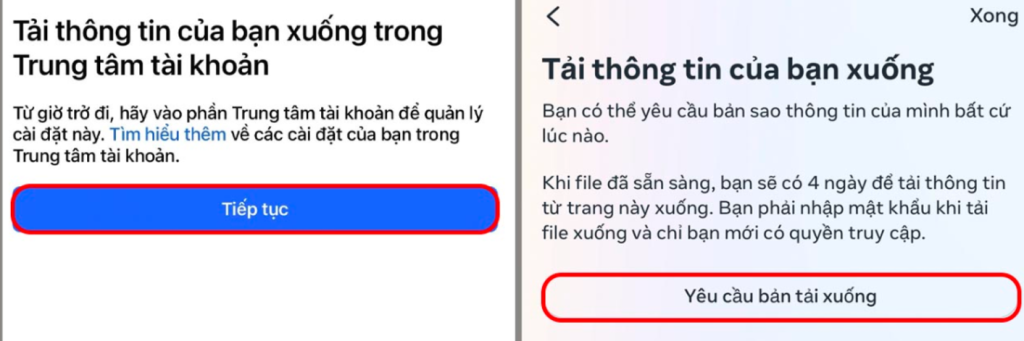 Yêu cầu bản sao tin nhắn trên Facebook